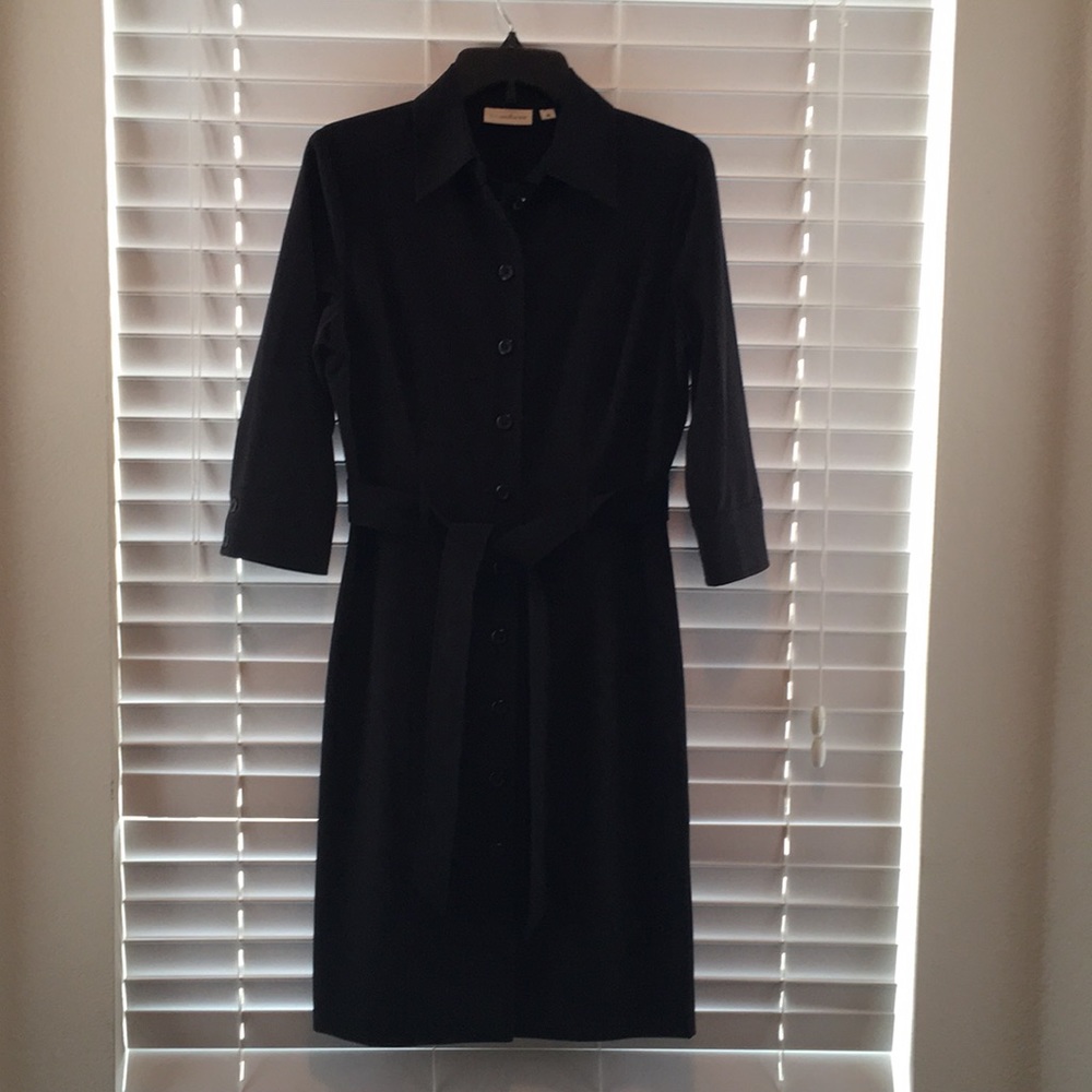 Black button up dress